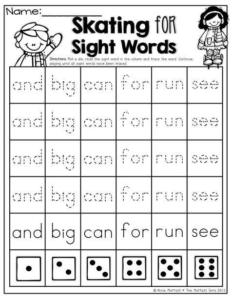 Printable Trace Sight Words